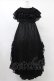 画像2: MR corset / シャーリングショルダーフィッシュテールワンピース  黒×黒 H-25-09-21-1021-PU-OP-KB-ZH (2)