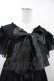 画像4: MR corset / シャーリングショルダーフィッシュテールワンピース  黒×黒 H-25-09-21-1021-PU-OP-KB-ZH (4)