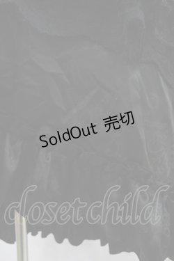 画像5: MR corset / シャーリングショルダーフィッシュテールワンピース  黒×黒 H-25-09-21-1021-PU-OP-KB-ZH