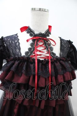 画像4: MR corset / レースアップホルタードレス  黒×赤 H-25-09-21-1022-PU-OP-KB-ZH