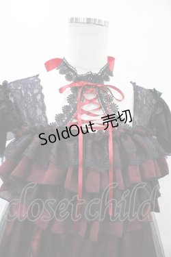 画像4: MR corset / レースアップホルタードレス  黒×赤 H-25-09-21-1022-PU-OP-KB-ZH