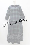 Jane Marple Dans Le Salon / メモリアルチェックベルベットカラードレス M グリーン×ネイビーチェック H-25-09-21-1023-JM-OP-KB-ZH