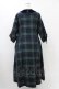画像2: Jane Marple Dans Le Salon / メモリアルチェックベルベットカラードレス M グリーン×ネイビーチェック H-25-09-21-1023-JM-OP-KB-ZH (2)