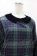 画像4: Jane Marple Dans Le Salon / メモリアルチェックベルベットカラードレス M グリーン×ネイビーチェック H-25-09-21-1023-JM-OP-KB-ZH