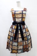 Jane Marple / ブリティッシュチョコレートバースクエアドレス  ネイビー H-25-09-21-1025-JM-SK-KB-ZH