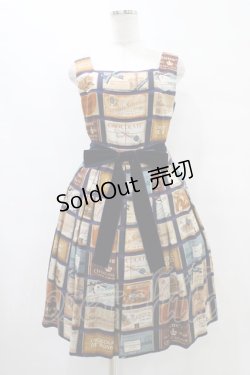 画像1: Jane Marple / ブリティッシュチョコレートバースクエアドレス  ネイビー H-25-09-21-1025-JM-SK-KB-ZH