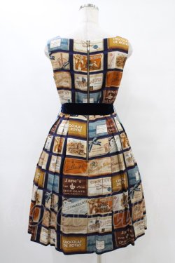 画像2: Jane Marple / ブリティッシュチョコレートバースクエアドレス  ネイビー H-25-09-21-1025-JM-SK-KB-ZH