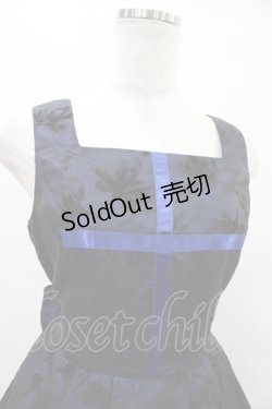 画像4: Moi-meme-Moitie / 花柄フロッキーミニジャンパースカート 9号 黒×青 H-25-09-21-1026-MO-OP-KB-ZH