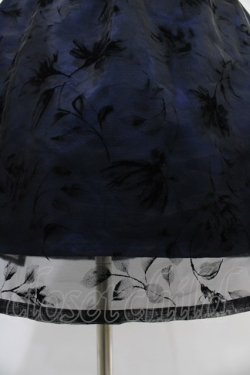 画像5: Moi-meme-Moitie / 花柄フロッキーミニジャンパースカート 9号 黒×青 H-25-09-21-1026-MO-OP-KB-ZH