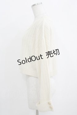 画像2: Fi.n.t / エンブレム釦ワイドスリーブニットプルオーバー Free IVORY H-25-09-21-060-CA-TO-NS-ZH
