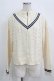 画像1: Fi.n.t / レイヤード風ハーフジップケーブルニットプルオーバー Free IVORY/NAVY H-25-09-21-062-CA-TO-NS-ZH (1)