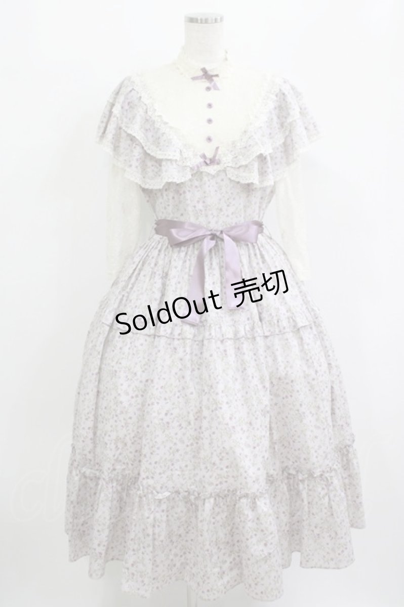 画像1: Innocent World / すみれの宝石箱ショール風ワンピース L スミレ柄パープル/Violet pattern Purple H-25-09-21-005-IW-OP-NS-ZH (1)