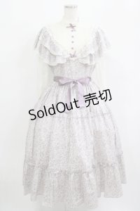 Innocent World / すみれの宝石箱ショール風ワンピース L スミレ柄パープル/Violet pattern Purple H-25-09-21-005-IW-OP-NS-ZH