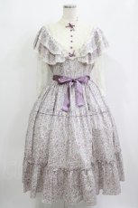 画像1: Innocent World / すみれの宝石箱ショール風ワンピース L スミレ柄パープル/Violet pattern Purple H-25-09-21-005-IW-OP-NS-ZH (1)
