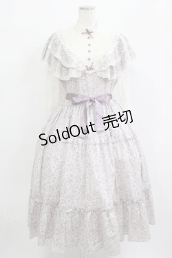 画像1: Innocent World / すみれの宝石箱ショール風ワンピース L スミレ柄パープル/Violet pattern Purple H-25-09-21-005-IW-OP-NS-ZH