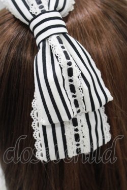 画像2: Angelic Pretty / Fancy Stripeカチューシャ  オフ/ブラック H-25-09-21-069-AP-AC-NS-ZH