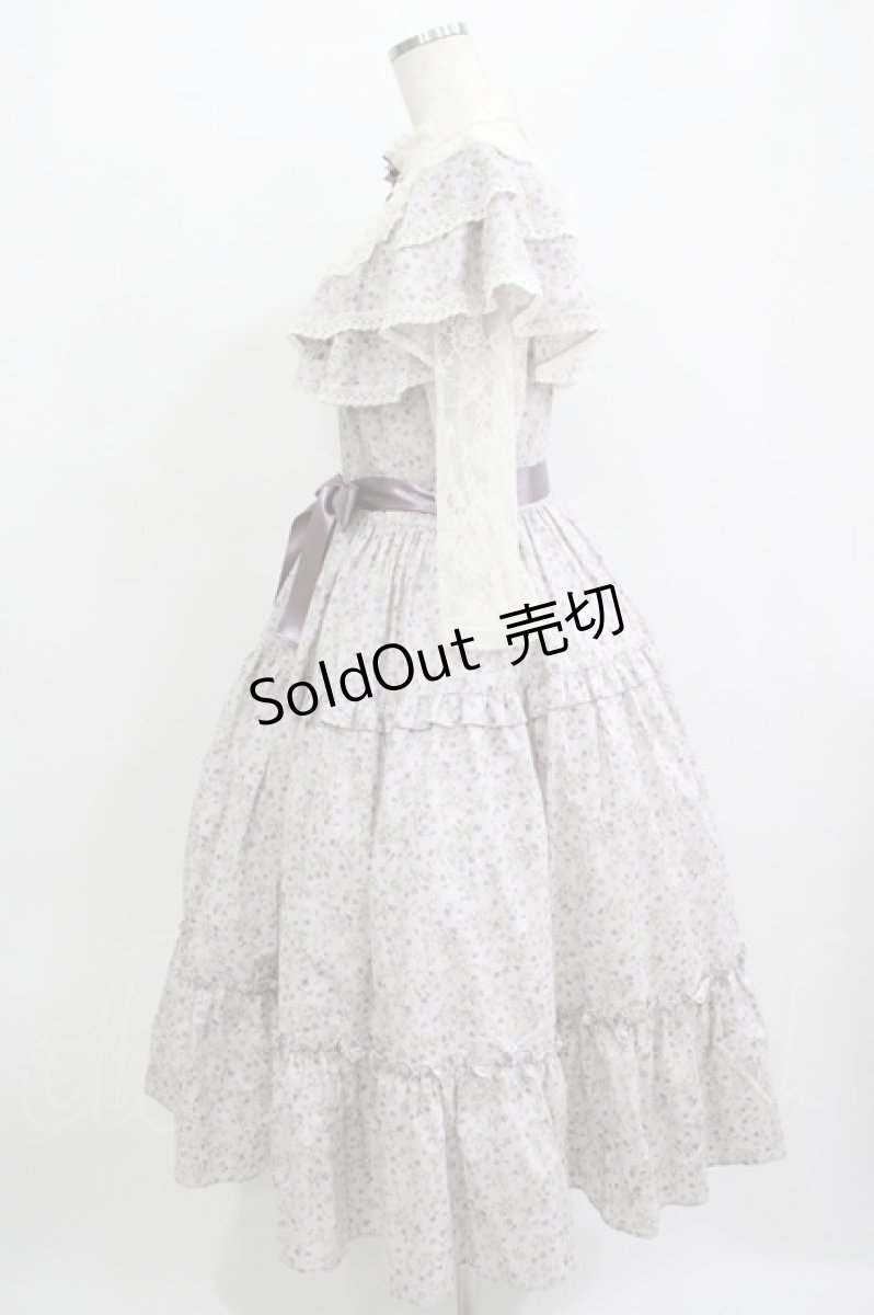 画像2: Innocent World / すみれの宝石箱ショール風ワンピース L スミレ柄パープル/Violet pattern Purple H-25-09-21-005-IW-OP-NS-ZH (2)