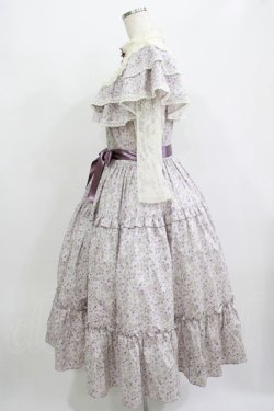 画像2: Innocent World / すみれの宝石箱ショール風ワンピース L スミレ柄パープル/Violet pattern Purple H-25-09-21-005-IW-OP-NS-ZH