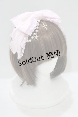 画像1: To Alice / 十字架チャームリボンカチューシャ  ピンク H-25-09-21-072-LO-AC-NS-ZH