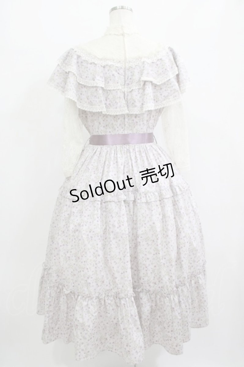 画像3: Innocent World / すみれの宝石箱ショール風ワンピース L スミレ柄パープル/Violet pattern Purple H-25-09-21-005-IW-OP-NS-ZH (3)