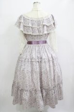 画像3: Innocent World / すみれの宝石箱ショール風ワンピース L スミレ柄パープル/Violet pattern Purple H-25-09-21-005-IW-OP-NS-ZH (3)
