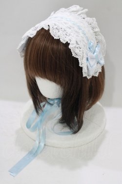 画像1: BABY,THE STARS SHINE BRIGHT / シェリルレーシィヘッドドレス  サックス H-25-09-21-076-BA-AC-NS-ZH