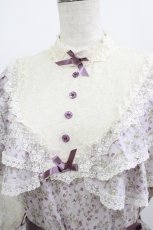 画像4: Innocent World / すみれの宝石箱ショール風ワンピース L スミレ柄パープル/Violet pattern Purple H-25-09-21-005-IW-OP-NS-ZH (4)