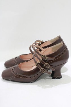 画像2: an another angelus / 多重ストラップパンプス S/22.5cm BROWN H-25-09-21-078-CA-SH-NS-ZH