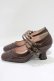 画像2: an another angelus / 多重ストラップパンプス S/22.5cm BROWN H-25-09-21-078-CA-SH-NS-ZH (2)