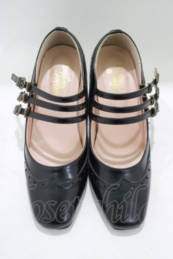 画像1: an another angelus / 多重ストラップパンプス S/22.5cm BLACK H-25-09-21-080-CA-SH-NS-ZH