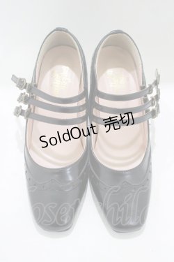 画像1: an another angelus / 多重ストラップパンプス S/22.5cm BLACK H-25-09-21-080-CA-SH-NS-ZH