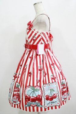 画像2: Angelic Pretty / Cherry Stampジャンパースカート Free レッド H-25-09-21-007-AP-OP-NS-ZH