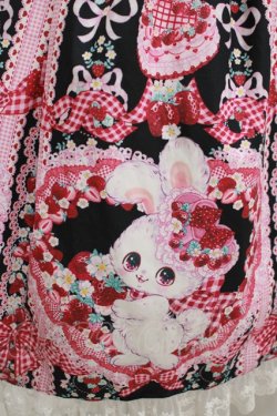 画像4: Royal Princess Alice / Strawberry Sweets・飴ノ森ふみかコラボジャンパースカート Free ブラック H-25-09-21-008-LO-OP-NS-ZH