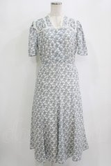 an another angelus / ヨークデザインフレンチローズ柄ワンピース Free OFF×BL H-25-09-21-021-CA-OP-NS-ZH