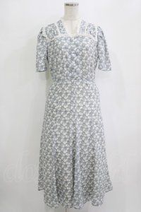an another angelus / ヨークデザインフレンチローズ柄ワンピース Free OFF×BL H-25-09-21-021-CA-OP-NS-ZH