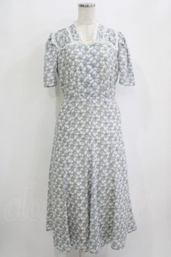 画像1: an another angelus / ヨークデザインフレンチローズ柄ワンピース Free OFF×BL H-25-09-21-021-CA-OP-NS-ZH