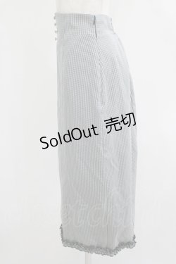 画像2: an another angelus / 裾フリルギンガムタイトスカート Free BLACK×WH H-25-09-21-022-CA-SK-NS-ZH