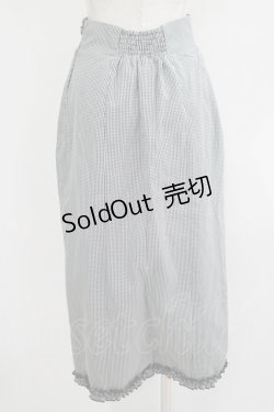 画像3: an another angelus / 裾フリルギンガムタイトスカート Free BLACK×WH H-25-09-21-022-CA-SK-NS-ZH