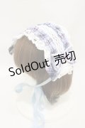 Angelic Pretty / おしゃまフリルヘッドドレス（タータン）  サックス H-25-09-22-006-AP-AC-NS-ZH
