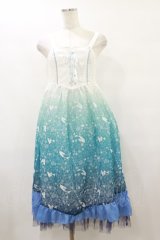 axes femme / グラデーション2wayスカート M オフ/ブルー H-25-09-22-052-AX-SK-NS-ZH