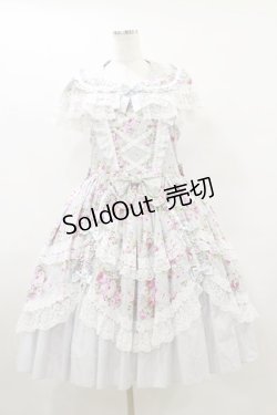 画像1: metamorphose / 【プラスサイズ】フローレンスケープ付きジャンパースカート プラスサイズ ミント H-25-09-22-054-ME-OP-NS-ZH