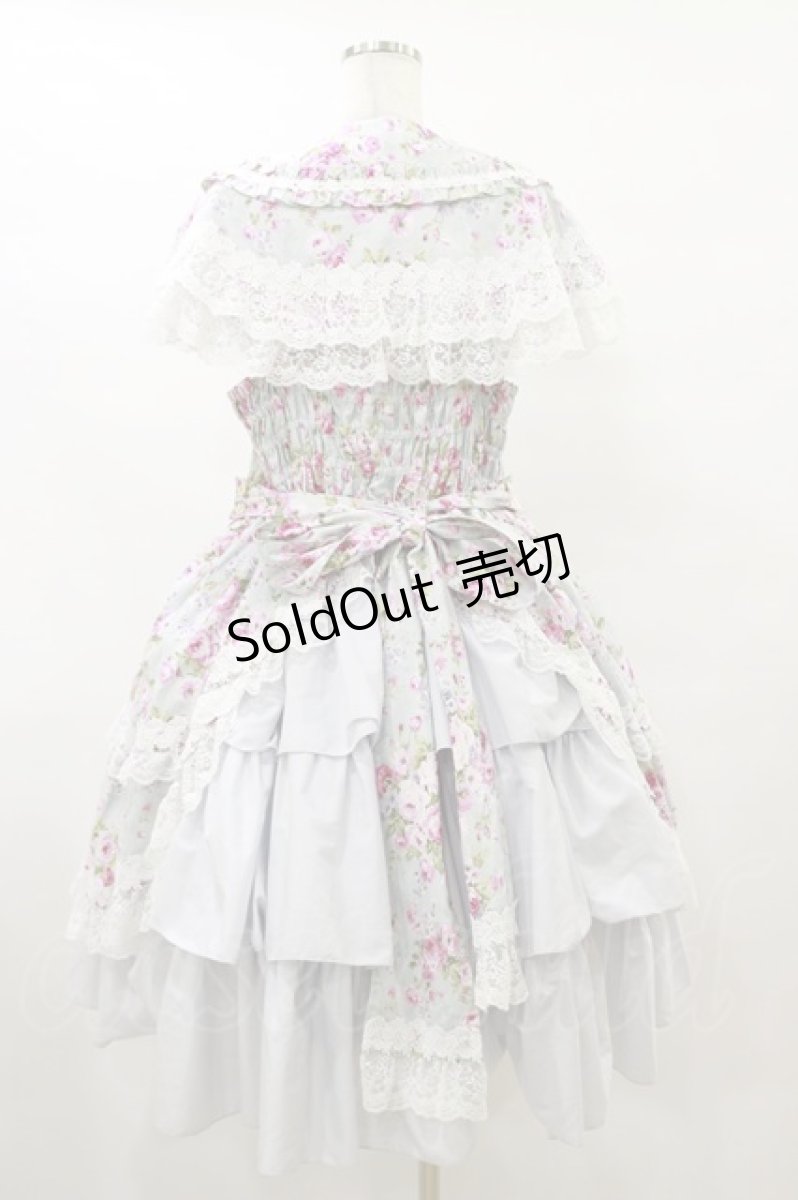 画像2: metamorphose / 【プラスサイズ】フローレンスケープ付きジャンパースカート プラスサイズ ミント H-25-09-22-054-ME-OP-NS-ZH (2)