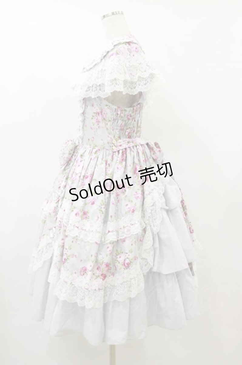 画像3: metamorphose / 【プラスサイズ】フローレンスケープ付きジャンパースカート プラスサイズ ミント H-25-09-22-054-ME-OP-NS-ZH (3)