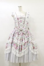 画像5: metamorphose / 【プラスサイズ】フローレンスケープ付きジャンパースカート プラスサイズ ミント H-25-09-22-054-ME-OP-NS-ZH (5)