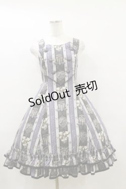 画像1: ALICE and the PIRATES / St.Lily Wolf〜狼騎士と百合の誓い〜柄ジャンパースカートI Free ブラック H-25-09-22-055-PA-OP-NS-ZH