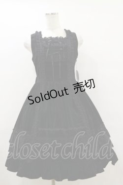 画像1: BABY,THE STARS SHINE BRIGHT / 別珍レースフリルジャンパースカート Free ブラック H-25-09-22-057-BA-OP-NS-ZH