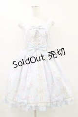 Angelic Pretty / Jewelry Ribbon Princessジャンパースカート Free サックス H-25-09-22-059-AP-OP-NS-ZH