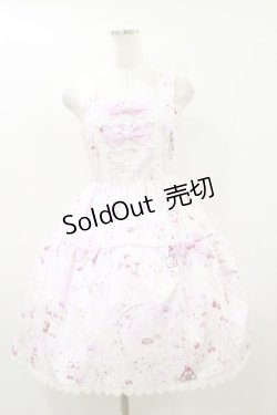 画像1: BABY,THE STARS SHINE BRIGHT / メリィさんのかわいいひつじ柄リボンジャンパースカート M ピンク H-25-09-22-063-BA-OP-NS-ZH