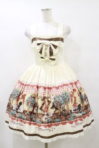 BABY,THE STARS SHINE BRIGHT / My little red riding hood柄ドットリボンジャンパースカート Free アイボリー H-25-09-22-065-BA-OP-NS-ZH