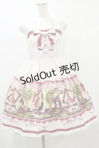 BABY,THE STARS SHINE BRIGHT / My little red riding hood柄ドットリボンジャンパースカート Free ピンク H-25-09-22-066-BA-OP-NS-ZH